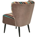 Fauteuil d'appoint rayé arc-en-ciel du milieu du siècle - 24W x 28D x 30H