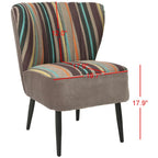 Fauteuil d'appoint rayé arc-en-ciel du milieu du siècle - 24W x 28D x 30H
