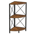 Étagère d'angle avec cadre en métal - 11,8P x 11,8L x 26,9H