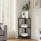 Étagère d'angle avec cadre en métal - 11,8P x 11,8L x 26,9H