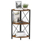 Étagère d'angle avec cadre en métal - 11,8P x 11,8L x 26,9H
