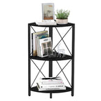 Étagère d'angle avec cadre en métal - 11,8P x 11,8L x 26,9H