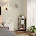 Étagère d'angle avec cadre en métal - 11,8P x 11,8L x 26,9H
