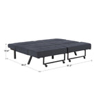 Canapé futon convertible Palatka Full 80 large en tissu capitonné par