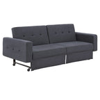 Canapé futon convertible Palatka Full 80 large en tissu capitonné par