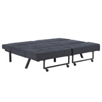 Canapé futon convertible Palatka Full 80 large en tissu capitonné par