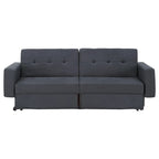 Canapé futon convertible Palatka Full 80 large en tissu capitonné par
