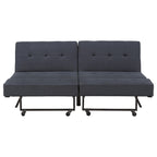 Canapé futon convertible Palatka Full 80 large en tissu capitonné par