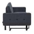 Canapé futon convertible Palatka Full 80 large en tissu capitonné par