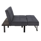 Canapé futon convertible Palatka Full 80 large en tissu capitonné par