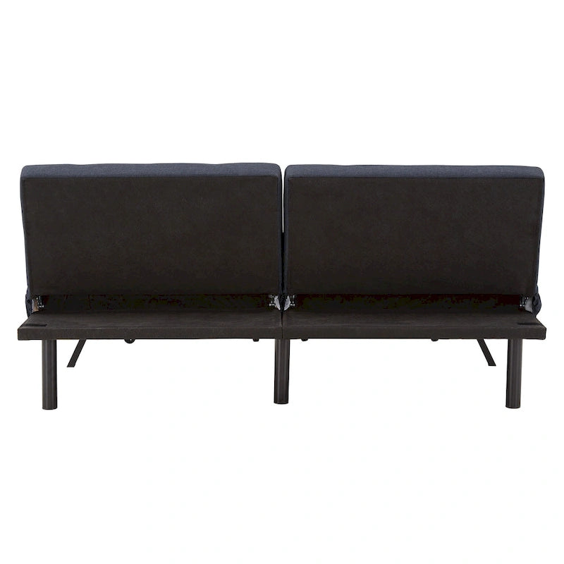 Canapé futon convertible Palatka Full 80 large en tissu capitonné par