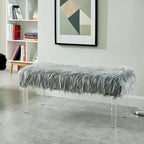 Banc d'entrée en similicuir contemporain Andral par
