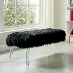 Banc d'entrée en similicuir contemporain Andral par