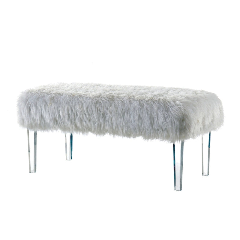 Banc d'entrée en similicuir contemporain Andral par