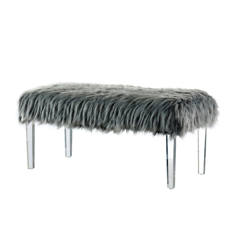 Banc d'entrée en similicuir contemporain Andral par