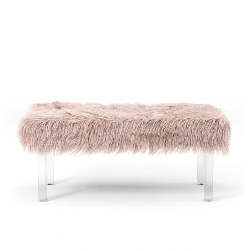 Banc d'entrée en similicuir contemporain Andral par