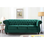 Ensemble 2 pièces Kemos Velvet Chesterfield - Fauteuil et Canapé