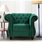 Ensemble 2 pièces Kemos Velvet Chesterfield - Fauteuil et Canapé
