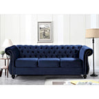 Ensemble 2 pièces Kemos Velvet Chesterfield - Fauteuil et Canapé