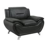 Fauteuil club capitonné en similicuir