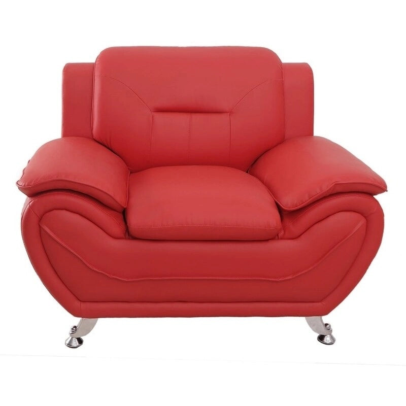 Fauteuil club capitonné en similicuir