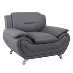 Fauteuil club capitonné en similicuir