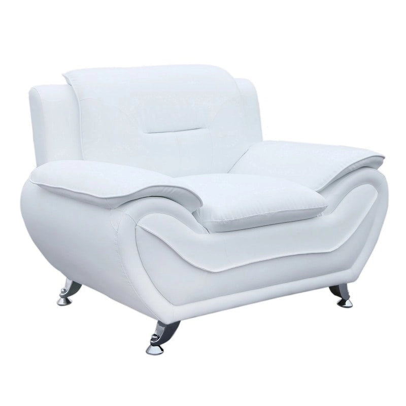 Fauteuil club capitonné en similicuir