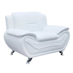 Fauteuil club capitonné en similicuir
