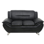  Bonded Leather Upholstered Loveseat - N/A