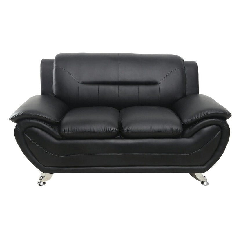  Bonded Leather Upholstered Loveseat - N/A