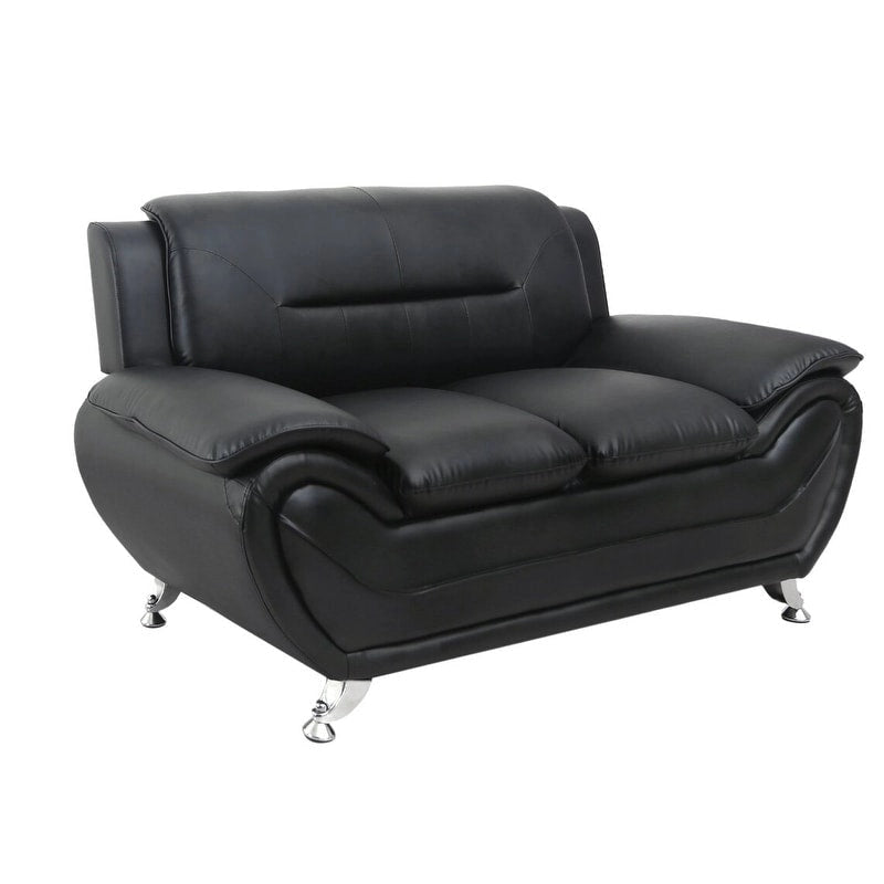 Causeuse recouverte de cuir reconstitué - S/O