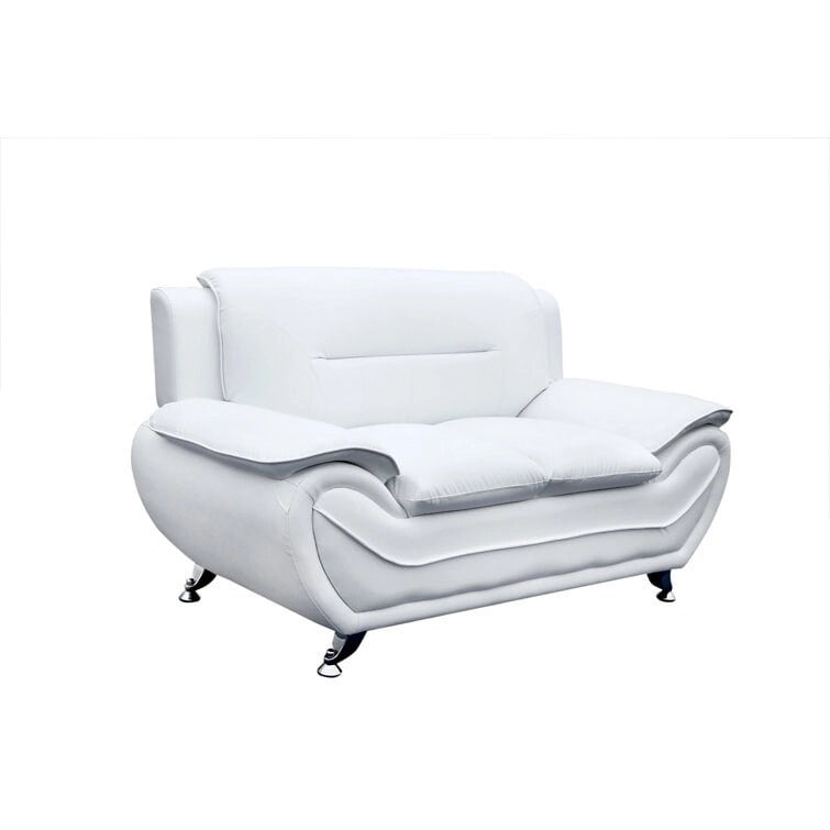 Causeuse recouverte de cuir reconstitué - S/O