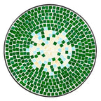 Table d'appoint de bistrot ronde Mosaic avec plateau en verre coloré