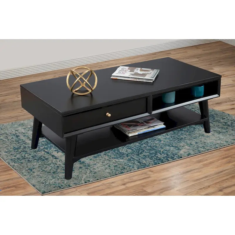 Table basse Flynn Mid-Century Moderne avec 1 tiroir