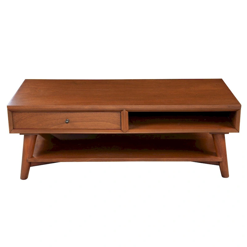 Table basse Flynn Mid-Century Moderne avec 1 tiroir