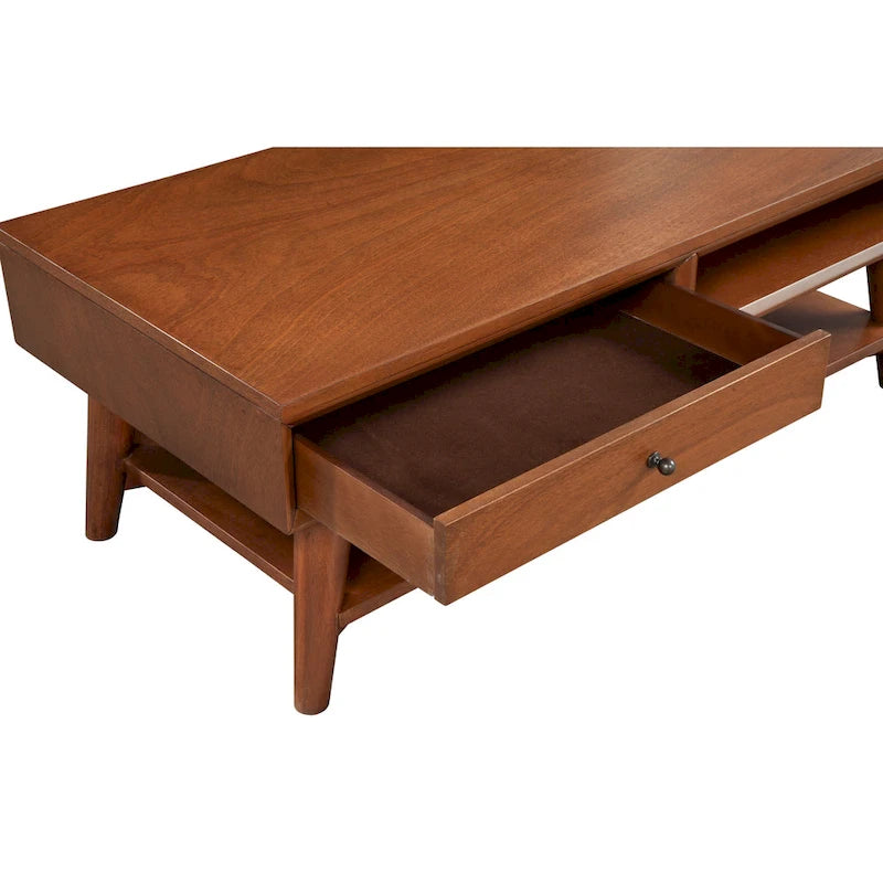 Table basse Flynn Mid-Century Moderne avec 1 tiroir