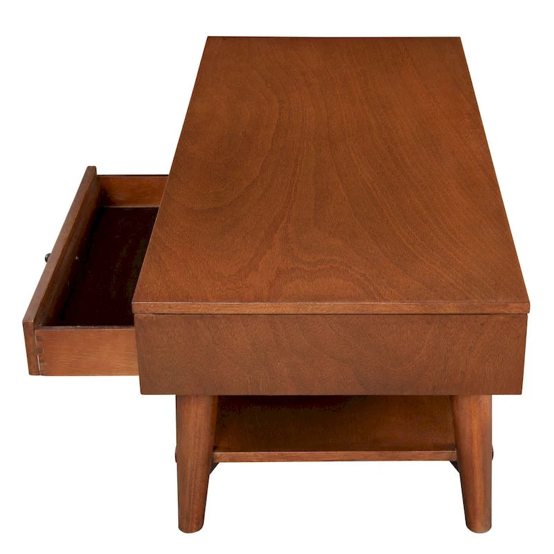 Table basse Flynn Mid-Century Moderne avec 1 tiroir
