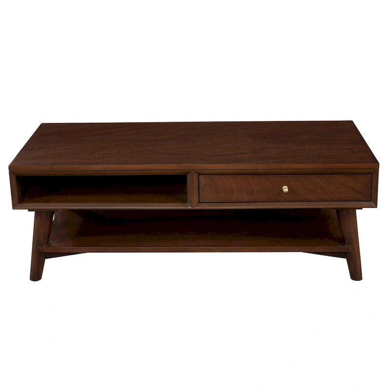 Table basse Flynn Mid-Century Moderne avec 1 tiroir