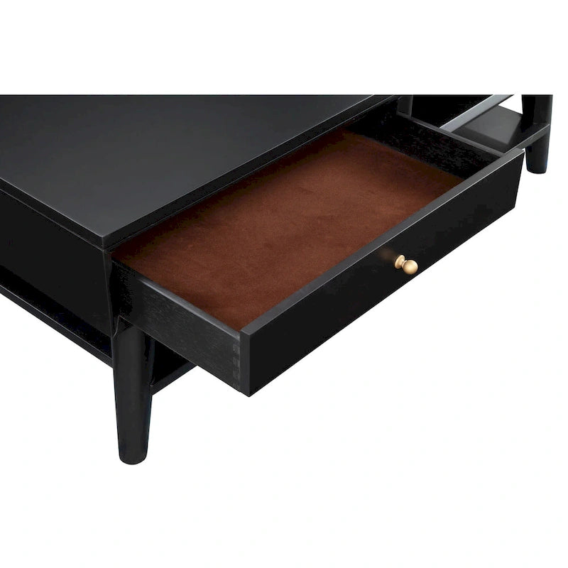 Table basse Flynn Mid-Century Moderne avec 1 tiroir
