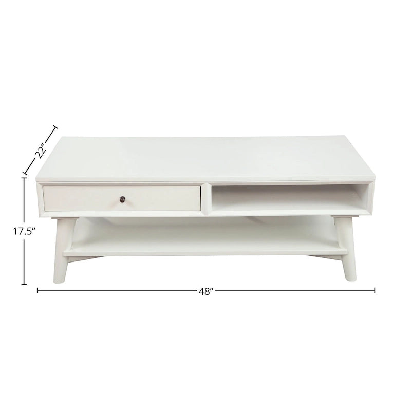 Table basse Flynn Mid-Century Moderne avec 1 tiroir