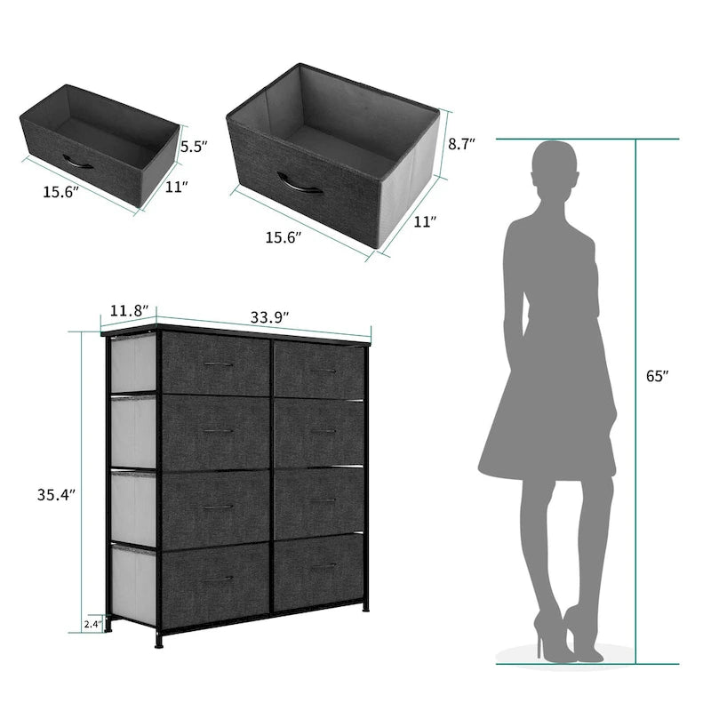 Commode verticale à 8 tiroirs