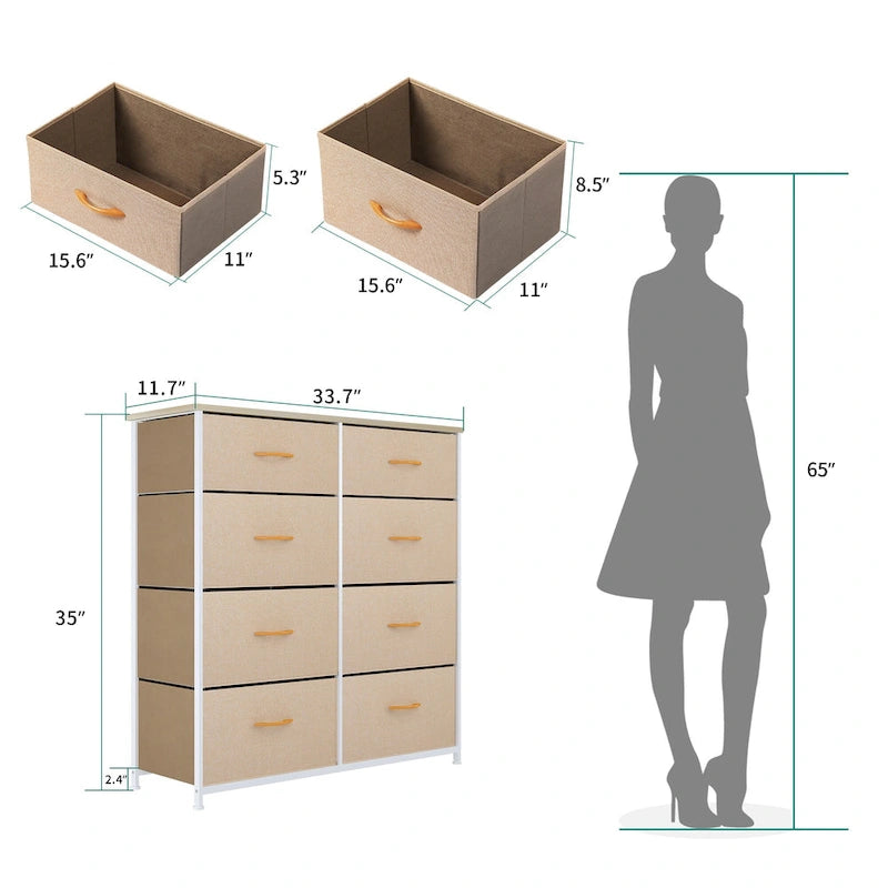 Commode verticale à 8 tiroirs