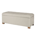 Banc de rangement capitonné Camero beige