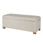 Banc de rangement capitonné Camero beige