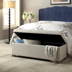  Camero Beige Tufted Storage Bench