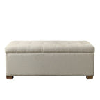 Banc de rangement capitonné Camero beige
