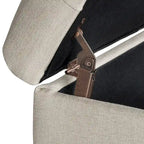 Banc de rangement capitonné Camero beige