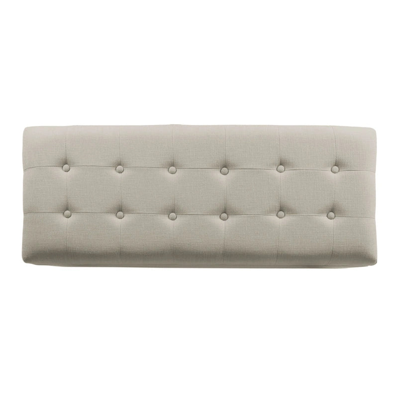Banc de rangement capitonné Camero beige
