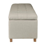 Banc de rangement capitonné Camero beige