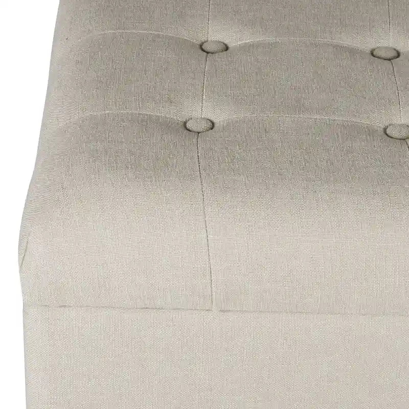 Banc de rangement capitonné Camero beige